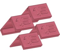 4x Dištančné podložky pre predné nastavenie 1,5mm 4ks RUŽOVÉ