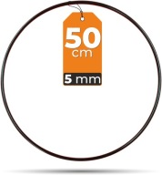 Kovová obruč ČIERNA macrame základ kruh 50 cm 5mm
