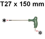 Kľúč TORX T27, TX27 s rukoväťou Jonnesway H10MT27150
