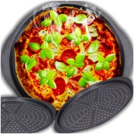 PIZZOVÝ PLECH NA PEČENIE TARTOV XXL PLECH Z UHLÍKOVEJ OCELE 33CM