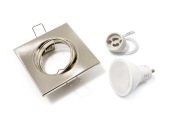 HALOGEN LIGHT SATIN + LED 7W + GU10 SET