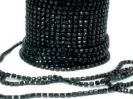 Čierna zirkónová stuha 2 mm - 20 cm