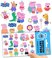 UMÝVAJÚCE DOČASNÉ TETOVANIE PRE DETI DETSKÉ PEPPA PIG ORIGINÁLNE DIZAJNY