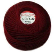 Cordonka MUZA 20 Ariadna 1557 bordová 100g/820m