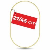 Macrame vysnívaný prsteň 27 x 45 cm elipsa ovál na lapače kovové ZÁKLADNÉ ZLATÉ