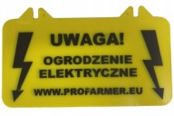 Výstražná značka, elektrický ovčiak na plote, páska s energiou