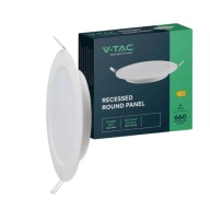 V-TAC LED panelové vstavané prémiové stropné svietidlo 6W okrúhle fi120 3000K 660lm