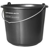 Pomelac 12l čierne plastové vedro s rukoväťou
