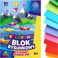FAREBNÝ BLOK ASTRA A4 15 listov 80g ŠKOLSKÉ UM