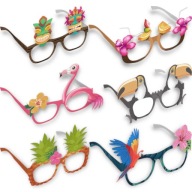 HAWAIIAN ALOHA párty okuliare, FLAMINGO mix x6