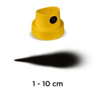 ŽLTÁ ČIERNA TRYSKA 1-10 cm NÁSTREK NA STRIEKANIE