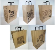 Ekologická Kraft DARČEKOVÁ TAŠKA 380X320 VEĽKOSŤ XL VZOR KVETY Mix Fresh