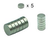 Neodymový magnet 12x3,75mm okrúhly pevný 5 kusov