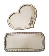 Stojan na sviečku SET HEART plus RECTANGULAR GOLD