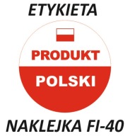 Nálepka na etiketu POLSKÝ VÝROBOK ROUND 1000 ks