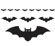 Banner GARLAND BAT HALLOWEEN čierny 8 KS