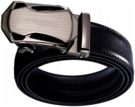 Automatický opasok Elegantná koža Čierna kovová pracka Koža Pánske