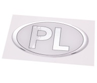 Nálepka so znakom Resin Poland PL Silver 7 x 4