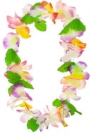 Havajský náhrdelník Hawaii Flowers Colorful Hrubý