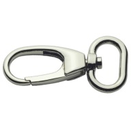 Kovová karabina na popruh tašky, 20 mm, nikel