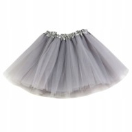 Tylová tutu sukňa, 40 cm, SIVO SIVÁ