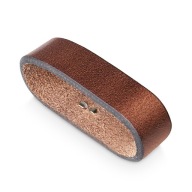BETLEWSKI Široké kožené pútko na pánsky opasok, hnedá, 4 cm koža