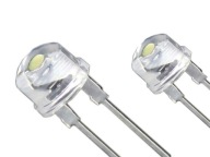 BIELE LED 8mm slamený klobúk 150mA 25 KS diód