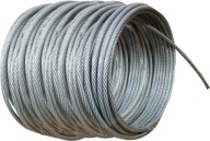Oceľové lano z pozinkovaného PVC 6x7 - 5mm x 6mm 1490kg 1m