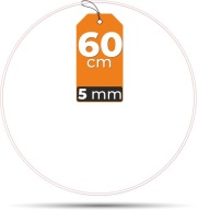 Kovová kruhová obruč BIELA ​​makramé 60cm HRÚBKA 5mm