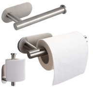 Samolepiaci strieborný držiak na toaletný papier na podkrovné WC