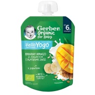 Fruit Mousse Dezert Jogurt Mango Banánové vločky 80g Gerber Bio