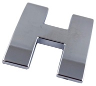 ZNAK PÍSMENO PÍSMENO CHROME H H VEĽKÉ 5,6CM Z9N64