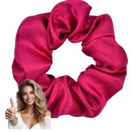 SATIN scrunchies gumička do vlasov, ružová, BEZPEČNÁ, lesklá, KOMFORTNÁ