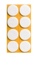 Samolepiace plstené podložky pod okrúhly nábytok – BIELE 38mm