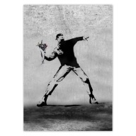Samolepky A5 PION Banksy Flower Thrower