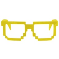 PIXELOVÉ 8bitové ŽLTÉ OKULIARE NERD