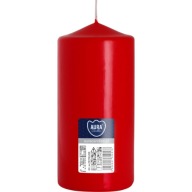 BISPOL Aura 66H valcová sviečka 15CM SW70/150 ČERVENÁ
