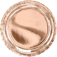 Papierové taniere ROSE GOLD ROSE GOLD 23 cm 6 ks pre LUX metalíza XL