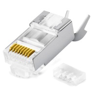Kovová RJ-45 FTP zástrčka tienená kategória 7 x1