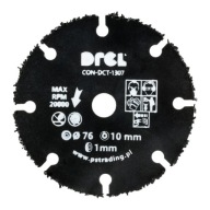 DREL Pílový kotúč na rezanie dreva, kovu, PVC pre PÍLU 76 x 10 mm