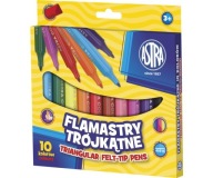 Jumbo trojuholníkové fixy 10 farieb ASTRA