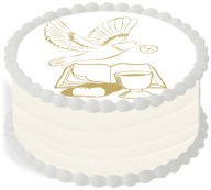 Oblátka na torte 29 cm Prvé sväté prijímanie IHS