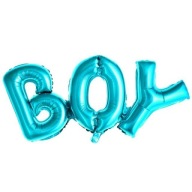 Fóliový BALÓN s nápisom BOY, modrá, baby shower, XL