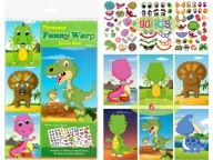 KARTY S NÁLEPKAMI Dinosaury Dino samolepky 90 ks