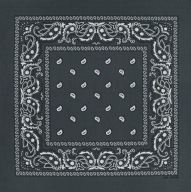 BANDANA BANDAM BANDAMA ŠÁLKA PAISLEY, SIVÁ
