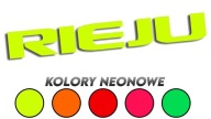 RIEJU vysekávaná nálepka neónových farieb
