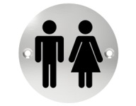 SKRUTOVANÉ OZNAČENIE DVERÍ WC WC OCEL