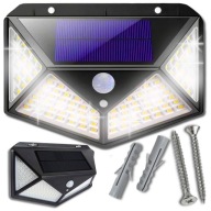 LED SOLAR LAMPA 100 ULIČNÁ ZÁHRADNÁ FASÁDNA LAMPA SÚMRAK SNÍMAČ POHYBU