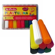 Fluorescenčná plastelína 8col x6,5cm 65g HERLITZ