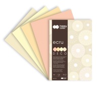 DECO ECRU A4 blok 20 listov 4 farby HAPPY COLOR 170 g/m2